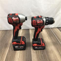 AS-IS Milwaukee M18 18V Lithium-Ion Cordless Drill Driver/Impact Driver Combo Kit