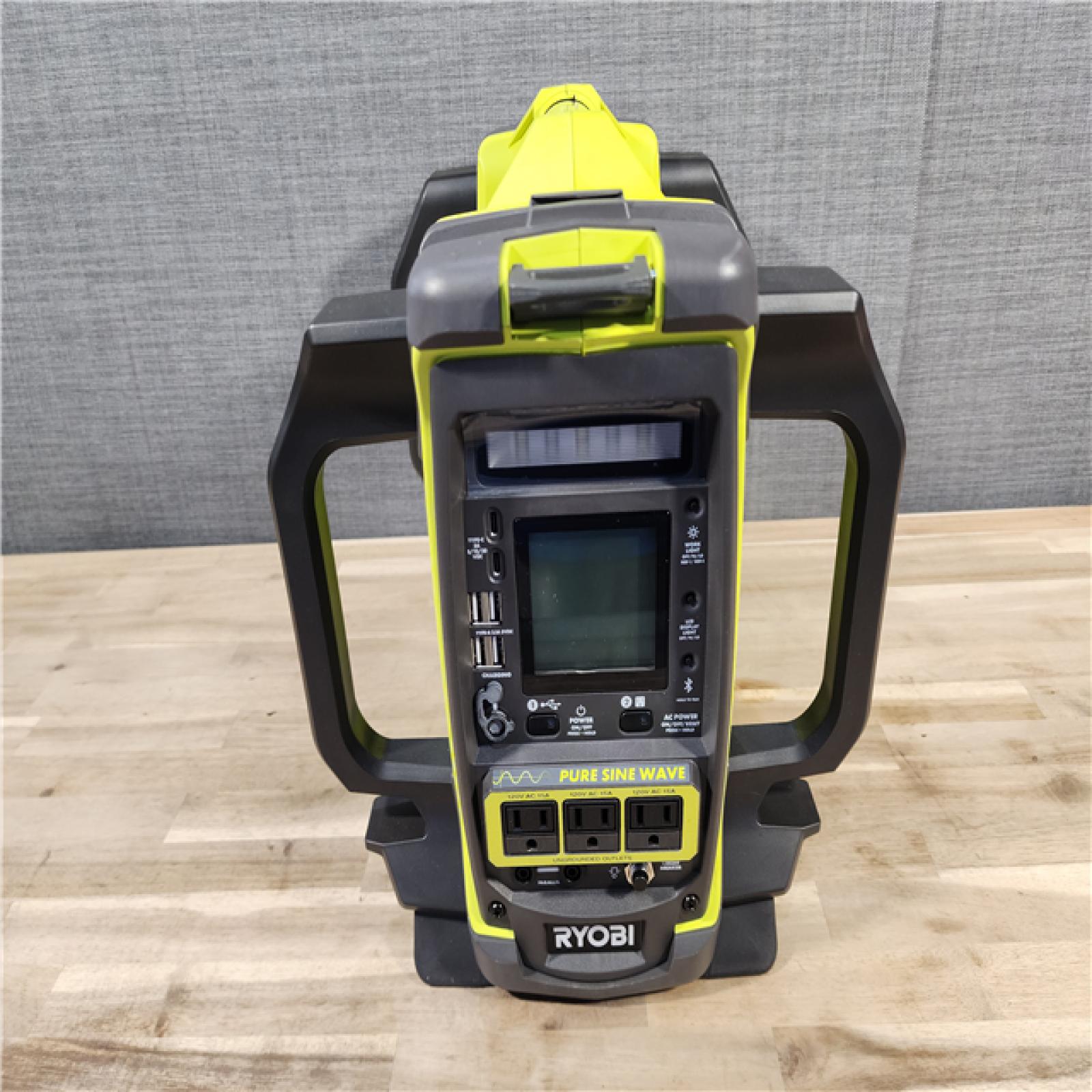 HOUSTON LOCATION - AS-IS RYOBI 40V 1800-Watt Portable Battery Power Station Inverter Generator and 4-Port Charger W/ (4) BATTERY