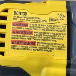 AS-IS DEWALT FLEXVOLT 60-Volt MAX Cordless Brushless 1/2 in. Mixer/Drill with E-Clutch (Tool-Only)