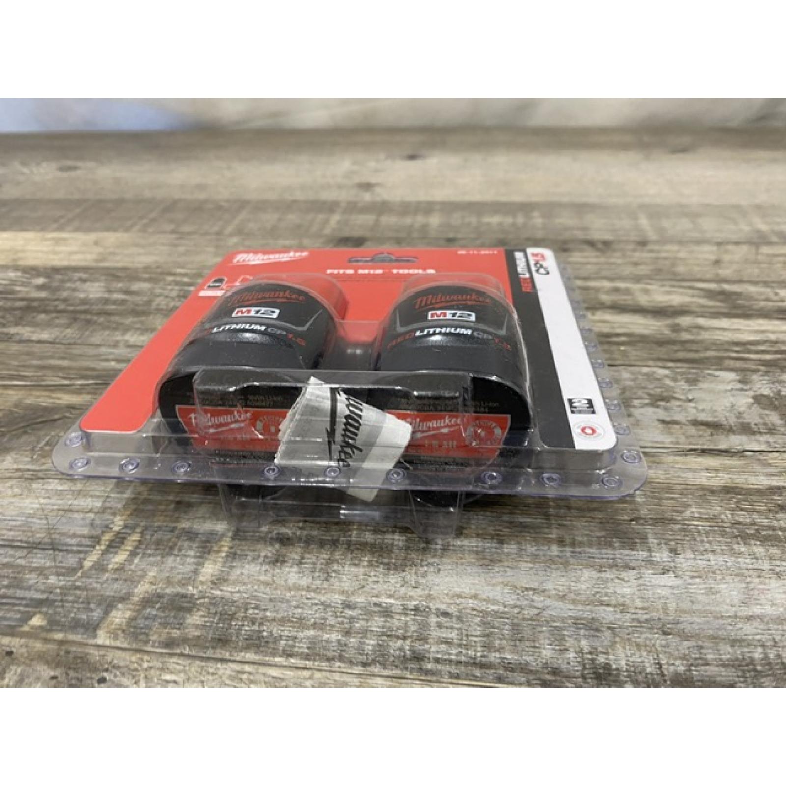 NEW - Milwaukee 12-Volt 1.5 Ah Lithium-Ion Compact Battery Pack (2-Pack)