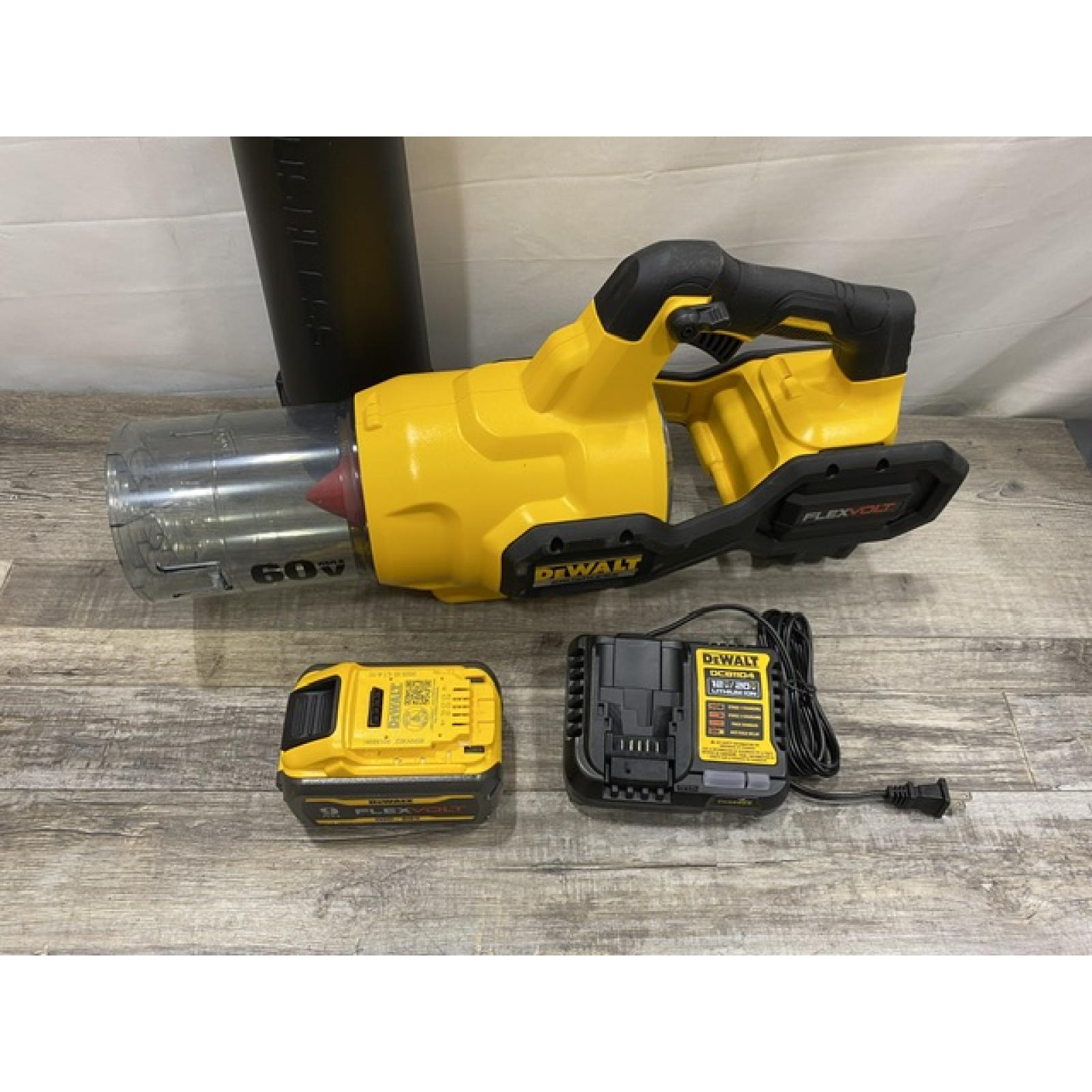 AS-IS DEWALT FLEXVOLT 60V MAX 125 MPH 600 CFM Brushless Cordless Battery Powered Blower Kit