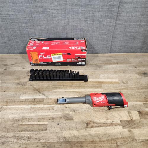HOUSTON LOCATION - AS-IS Milwaukee FUEL INSIDER 12V Lithium-Ion Brushless Cordless 1/4 in. - 3/8 in. Extended Reach Box Ratchet (Tool-Only)