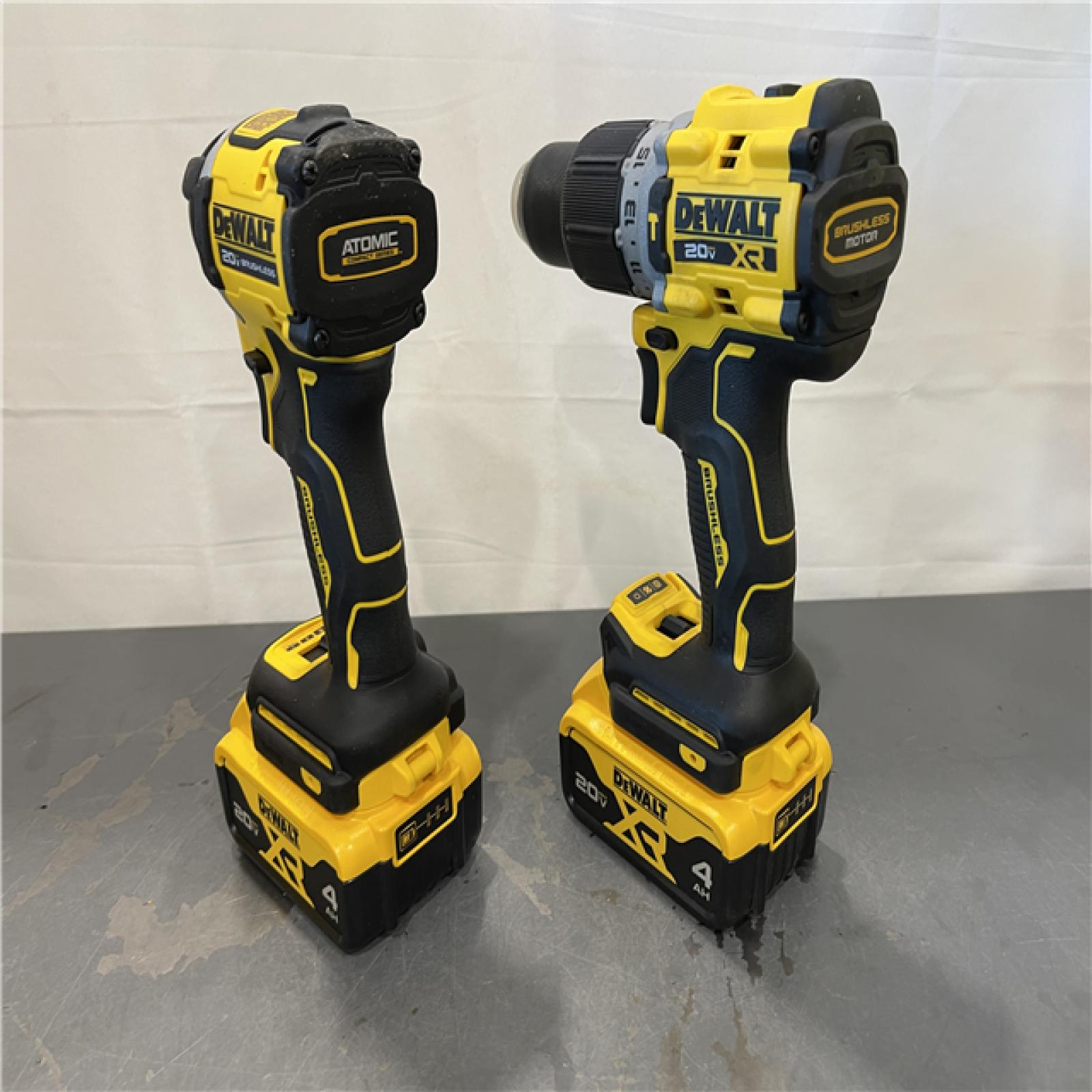AS-IS - DEWALT 20V MAX XR Hammer Drill and ATOMIC Impact Driver 2 Tool Cordless Combo Kit