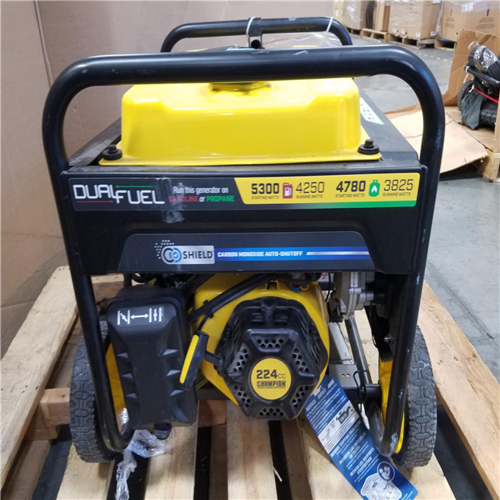 CALIFORNIA AS-IS CHAMPION DUAL FUEL PORTABLE GENERATOR