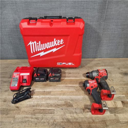 HOUSTON LOCATION - AS-IS Milwaukee FUEL 18V Lithium-Ion Brushless Cordless Hammer Drill and Impact Driver Combo Kit