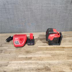HOUSTON LOCATION - AS-IS Milwaukee Green 125 Ft. Cross Line and Plumb Points Laser Level Kit