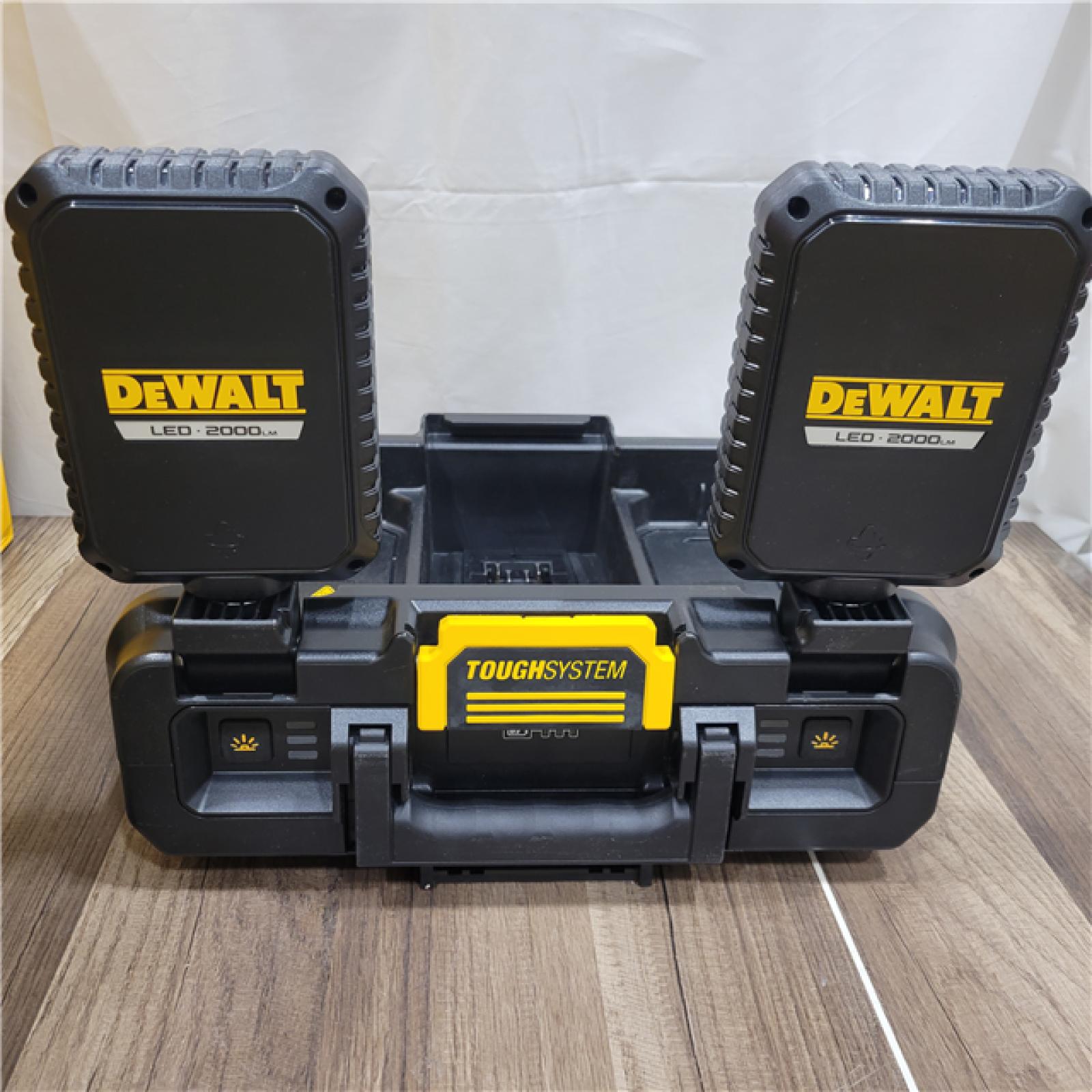 AS-IS  DEWALT Tough System 2.0 Flex Volt 20V/60V Cordless 4000 Lumen LED Adjustable Folding Panel Work Light