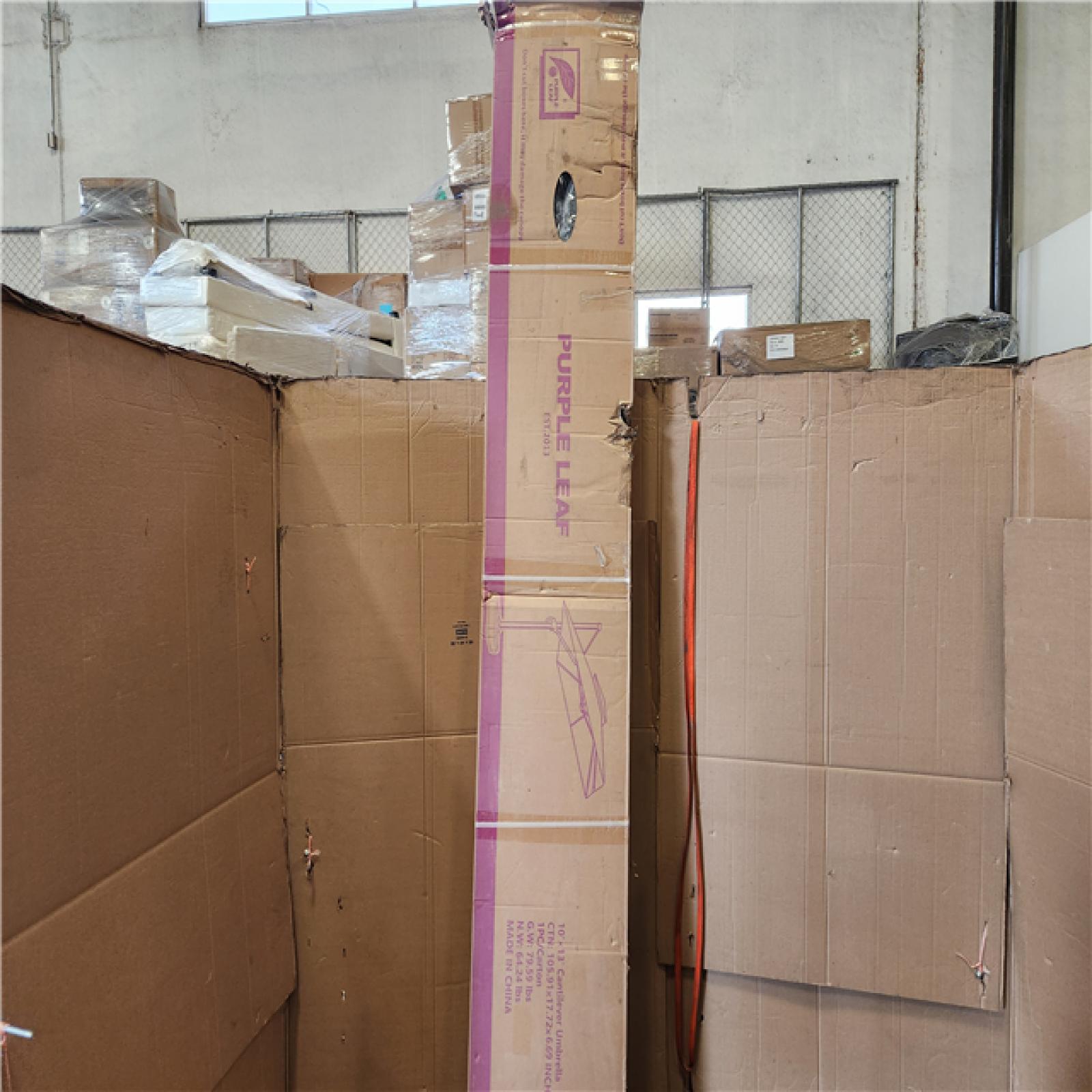 Phoenix Location AS-IS PURPLE LEAF 10 ft. x 13 ft. High-Quality Aluminum Cantilever Outdoor Patio Umbrella with Stand