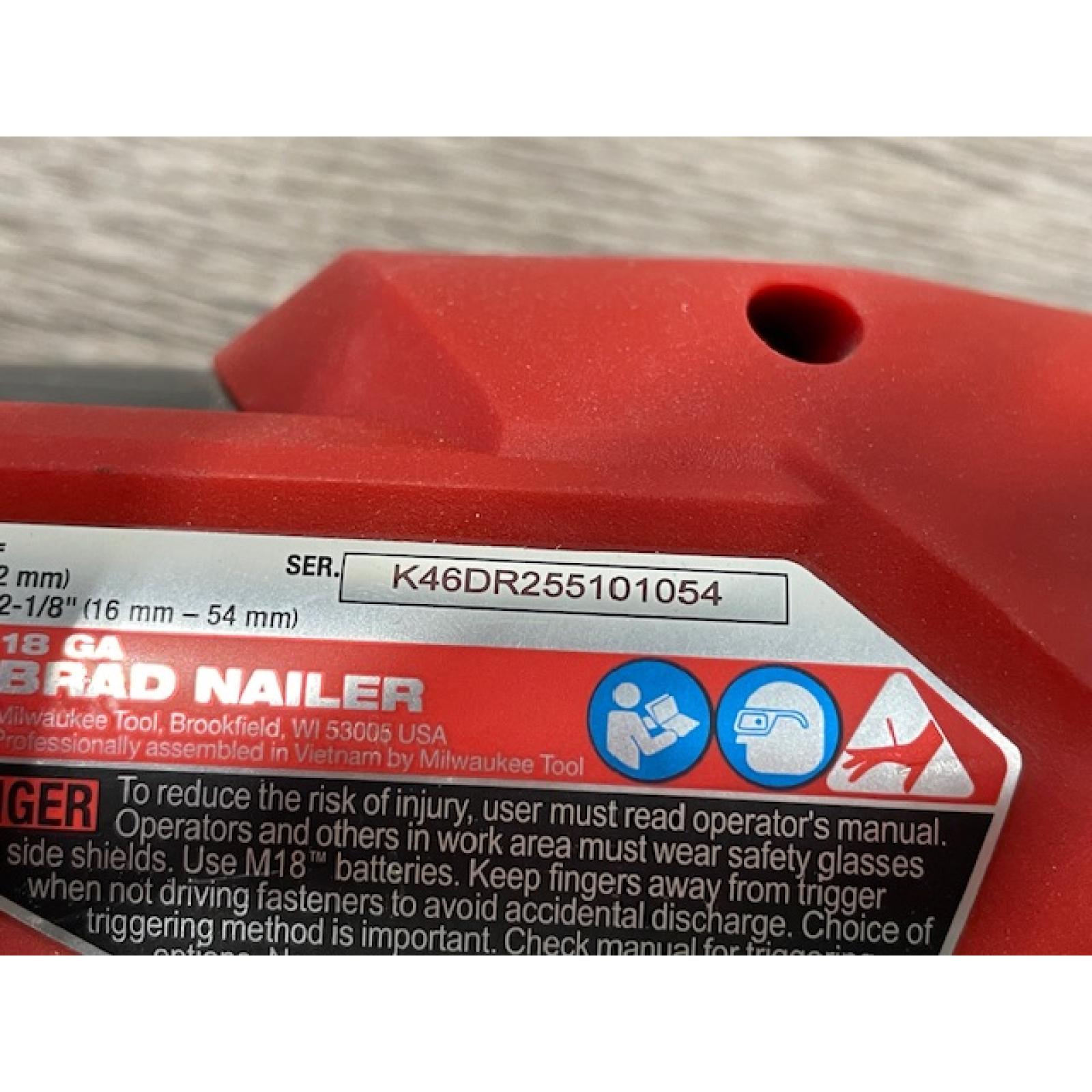 AS-IS Milwaukee FUEL 18-Volt Lithium-Ion Brushless Cordless Gen II 18-Gauge Brad Nailer (Tool-Only)