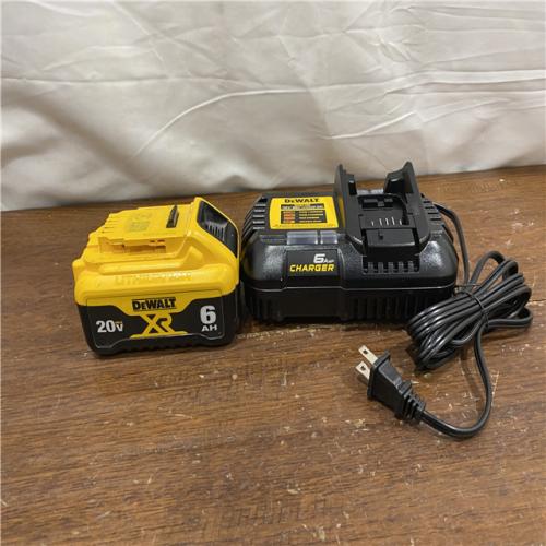 AS-IS Dewalt 20V Lithium-Ion 6.0Ah Battery Pack & Charger Kit, DCB206C