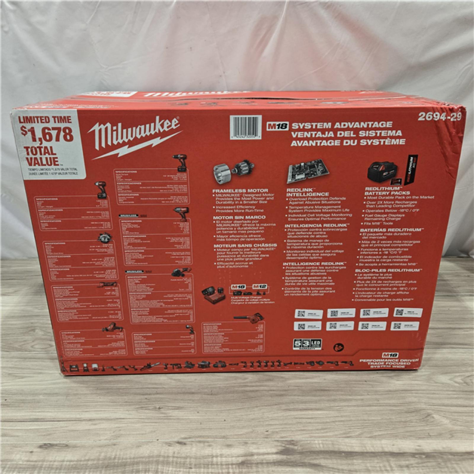 NEW! - M18 18-Volt Lithium-Ion Cordless Combo Kit (9-Tool)