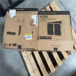 CALIFORNIA AS-IS ECOFLOW DELTA PRO & 45W SOLAR PANEL & 60W SOLAR PANEL HOME IMPROVEMENT PALLET
