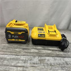 AS-IS DEWALT 20V/60V MAX FLEXVOLT Lithium-Ion 9.0Ah Battery and Charger Starter Kit