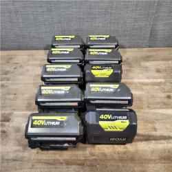 HOUSTON LOCATION - AS-IS RYOBI BATTERY PACK QTY - 10