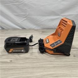 LIKE NEW! - RIDGID 18V 4.0 Ah MAX Output Starter Kit with Rapid Charger