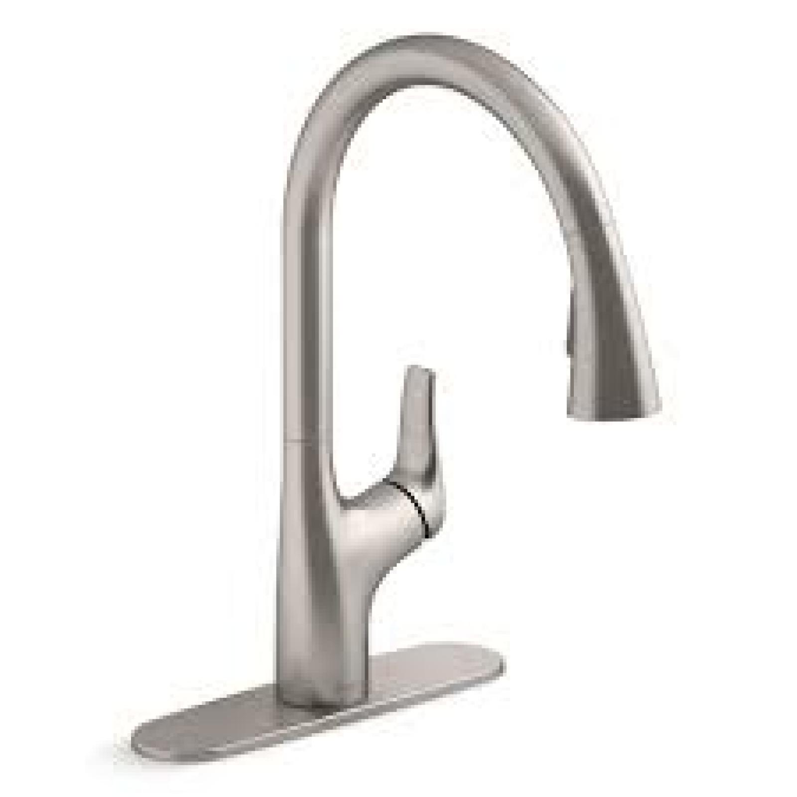 Phoenix Location NEW KOHLER Trove Single-Handle Pull Down Sprayer Kitchen Faucet in Vibrant Stainless