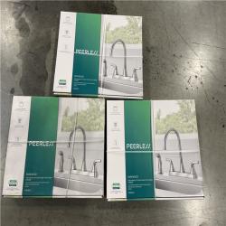 NEW! - Peerless Parkwood 2-Handle Standard Kitchen Faucet with Side Sprayer in Chrome -(3 UNITS)