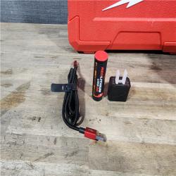 HOUSTON LOCATION - AS-IS MILWAUKEE 100 Ft. REDLITHIUM Lithium-Ion USB Green Rechargeable Cross Line Laser Level with Charger