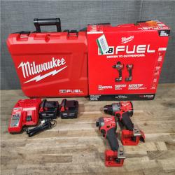 HOUSTON LOCATION - AS-IS Milwaukee FUEL 18V Lithium-Ion Brushless Cordless Hammer Drill and Impact Driver Combo Kit