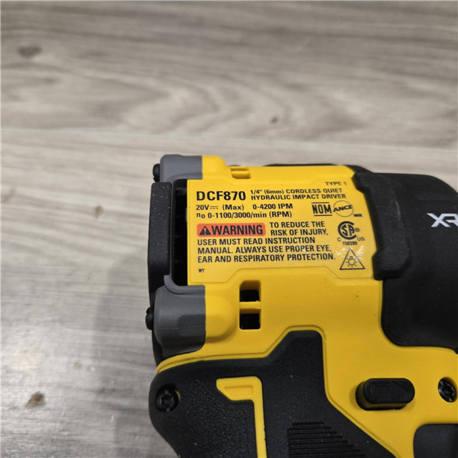 AS-IS DEWALT 20V MAX* XR Cordless 1/4 Quiet Hydraulic Impact Driver (Tool-Only)