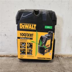 Phoenix Location DEWALT 100 ft. Green Self-Leveling Cross Line Laser Level with (3) AA Batteries & Case