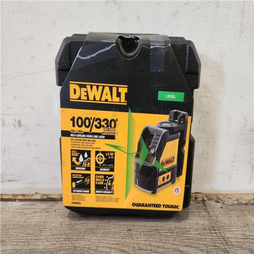 Phoenix Location DEWALT 100 ft. Green Self-Leveling Cross Line Laser Level with (3) AA Batteries & Case