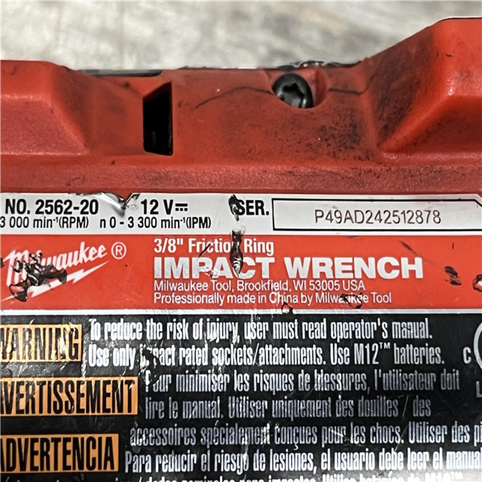 AS-IS Milwaukee FUEL 12V Lithium-Ion Brushless Cordless Stubby 3/8 in. Impact Wrench (Tool-Only)