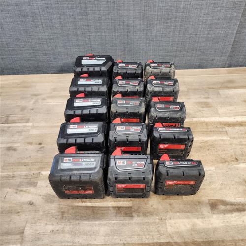 HOUSTON LOCATION - AS-IS MILWAUKEE BATTERY PACK QTY - 15