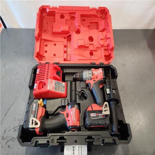 AS-IS- Milwaukee FUEL 18V Lithium-Ion Brushless Cordless Hammer Drill and Impact Driver Combo Kit
