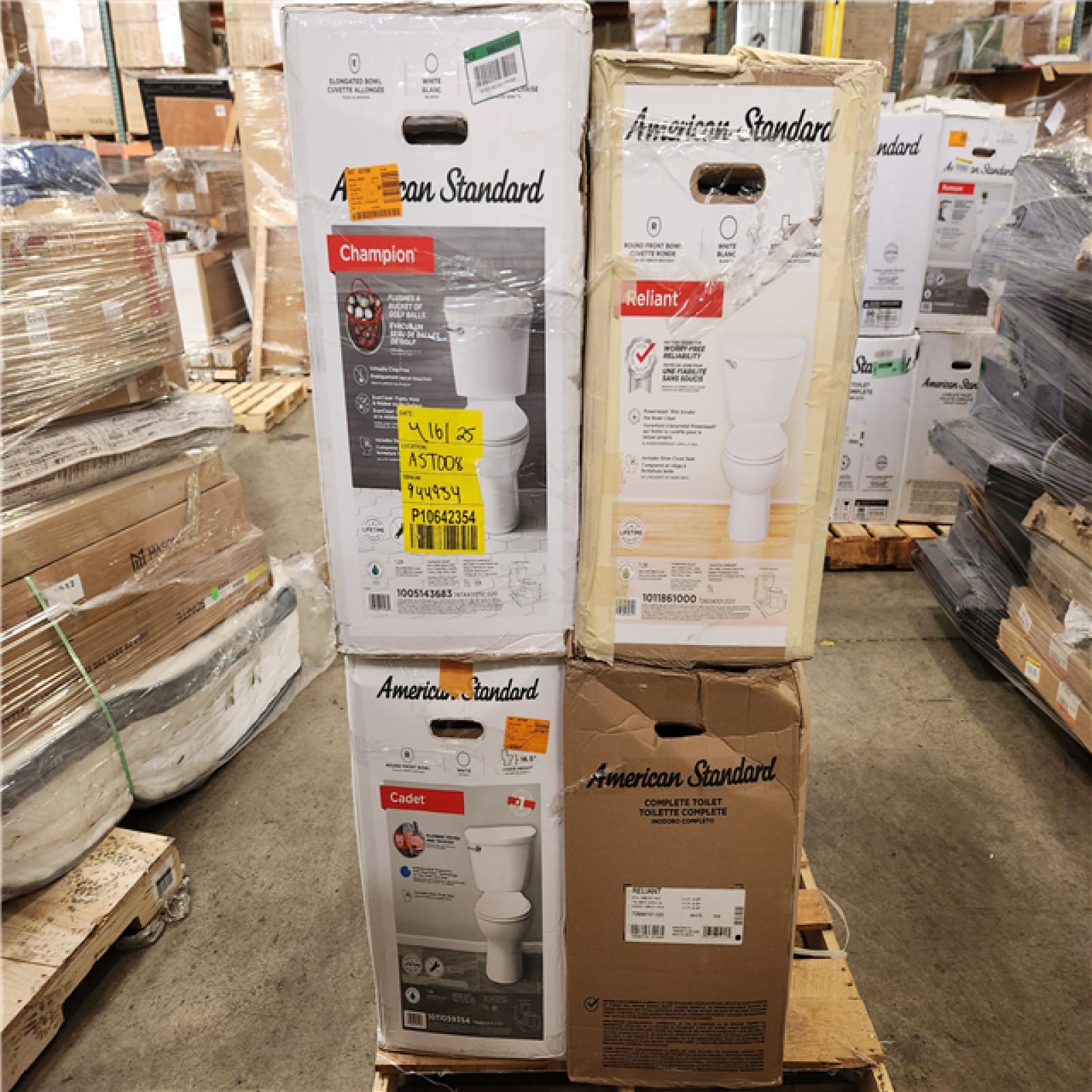 Phoenix AS-IS Mixed American Standard Toilet Pallet (6 Toilets)