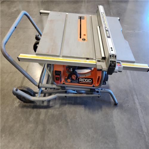 AS-IS RIDGID 15 Amp 10 in. Portable Corded Pro Jobsite Table Saw with Stand