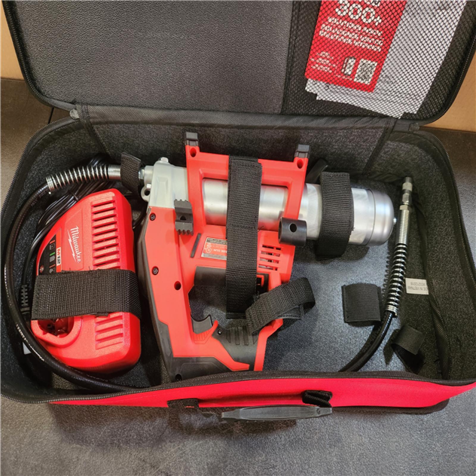 Phoenix LIKE NEW Milwaukee M12 12V Lithium-Ion Cordless Grease Gun Kit with Charger and Tool Bag (no Battery)