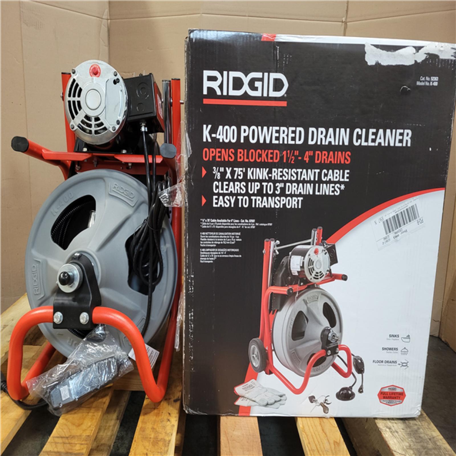 CALIFORNIA AS-IS K400 POWERED DRAIN CLEANER