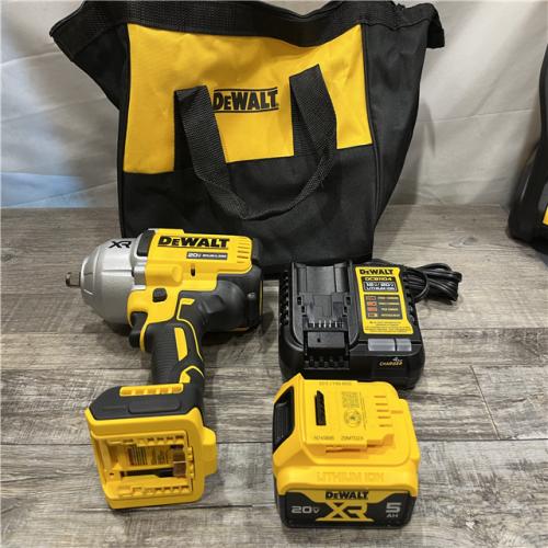 AS-IS DEWALT 20V MAX Lithium-Ion Cordless 1/2 in. Impact Wrench Kit