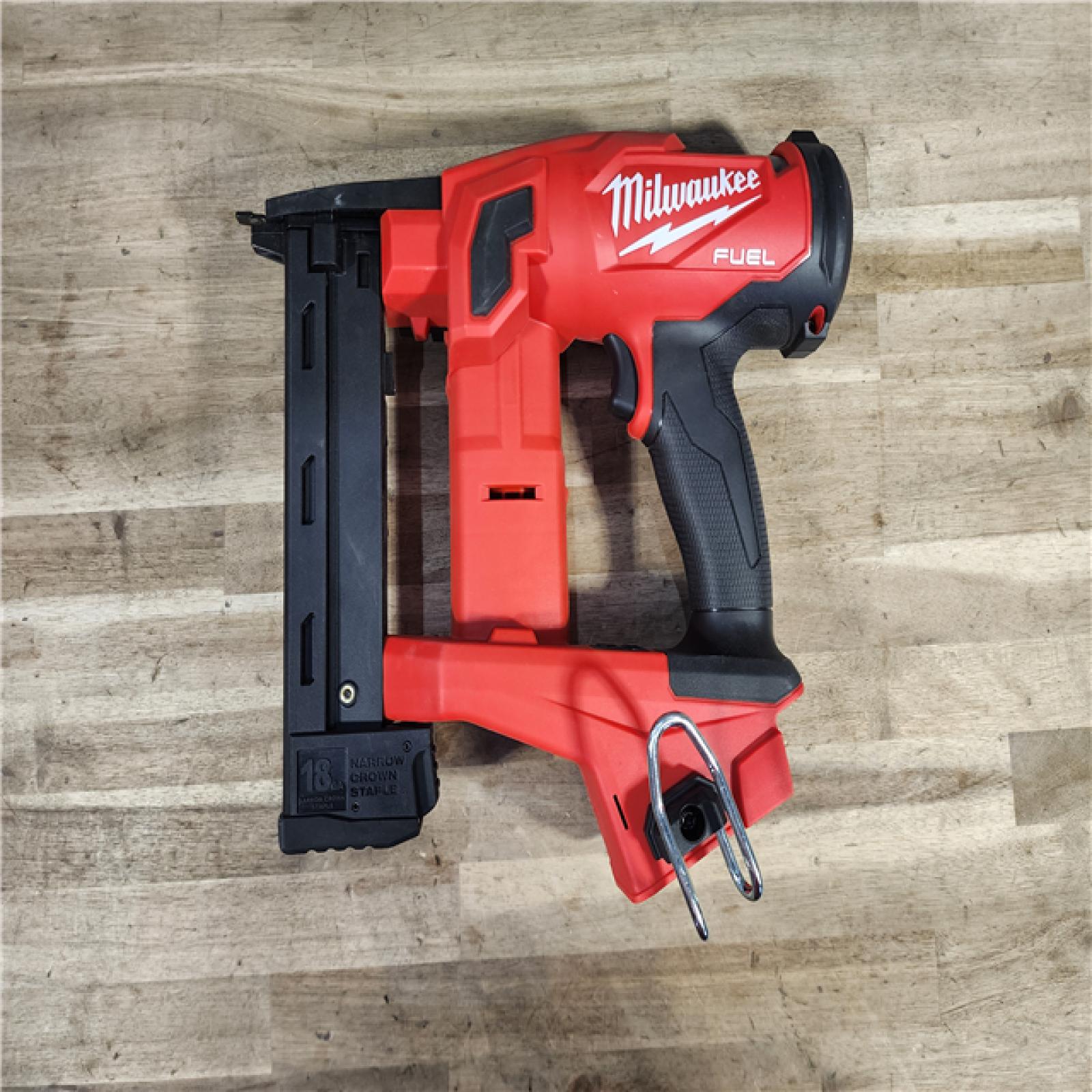 HOUSTON LOCATION - AS-IS (APPEARS LIKE NEW) MILWAUKEE FUEL 18-Volt Lithium-Ion Brushless Cordless 18-Gauge 1/4 in. Narrow Crown Stapler (Tool-Only)