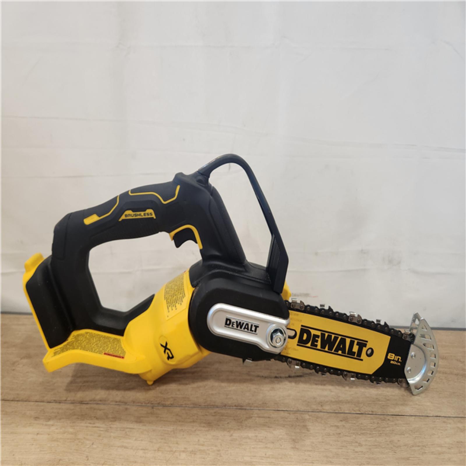 AS-IS- DeWalt 20V MAX 8 in. Brushless Cordless Battery Powered Pruning Chainsaw (Tool Only)