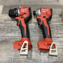 AS-IS Milwaukee 18V Lithium-Ion Brushless Cordless Compact Drill/Impact Combo Kit