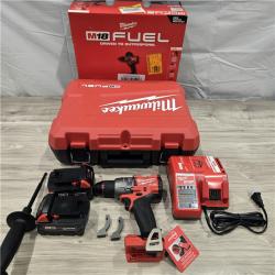 AS-IS Milwaukee 2904-22 Hammer Drill Driver Kit with Batteries  Charger & Tool Case  Red