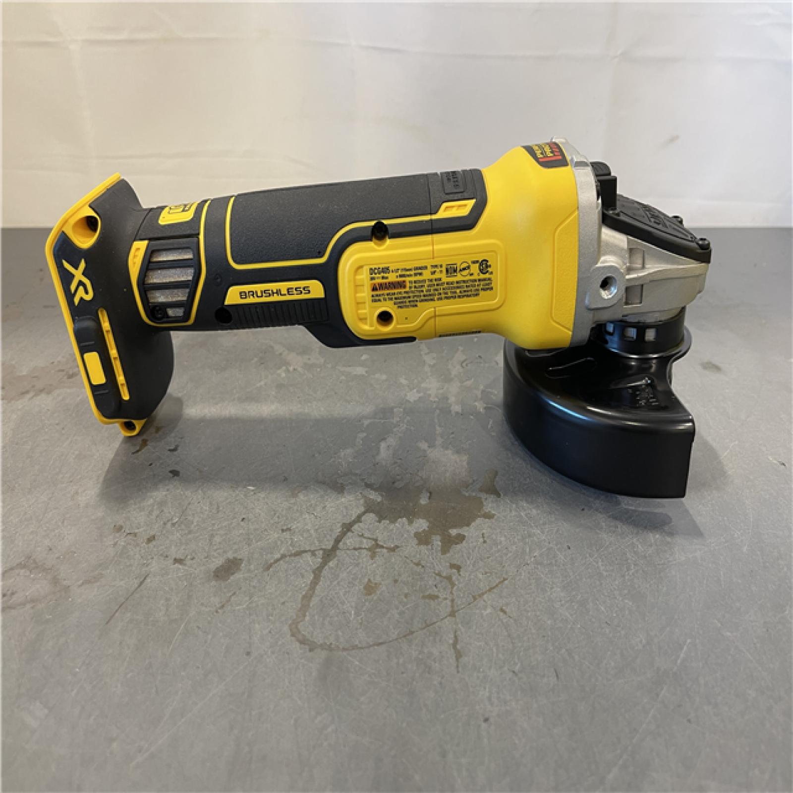 AS-IS - DeWalt 20V MAX XR Cordless Brushless 4.5 in. Slide Switch Small Angle Grinder with Kickback Brake