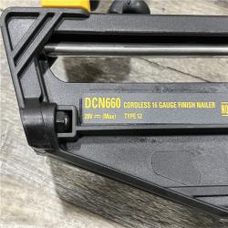 AS-IS DEWALT 20V MAX XR Lithium-Ion Electric Cordless 16-Gauge Angled Finishing Nailer (Tool Only)