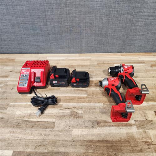 HOUSTON LOCATION - AS-IS Milwaukee 18-Volt Lithium-Ion Brushless Cordless Compact Hammer Drill/Impact Combo Kit