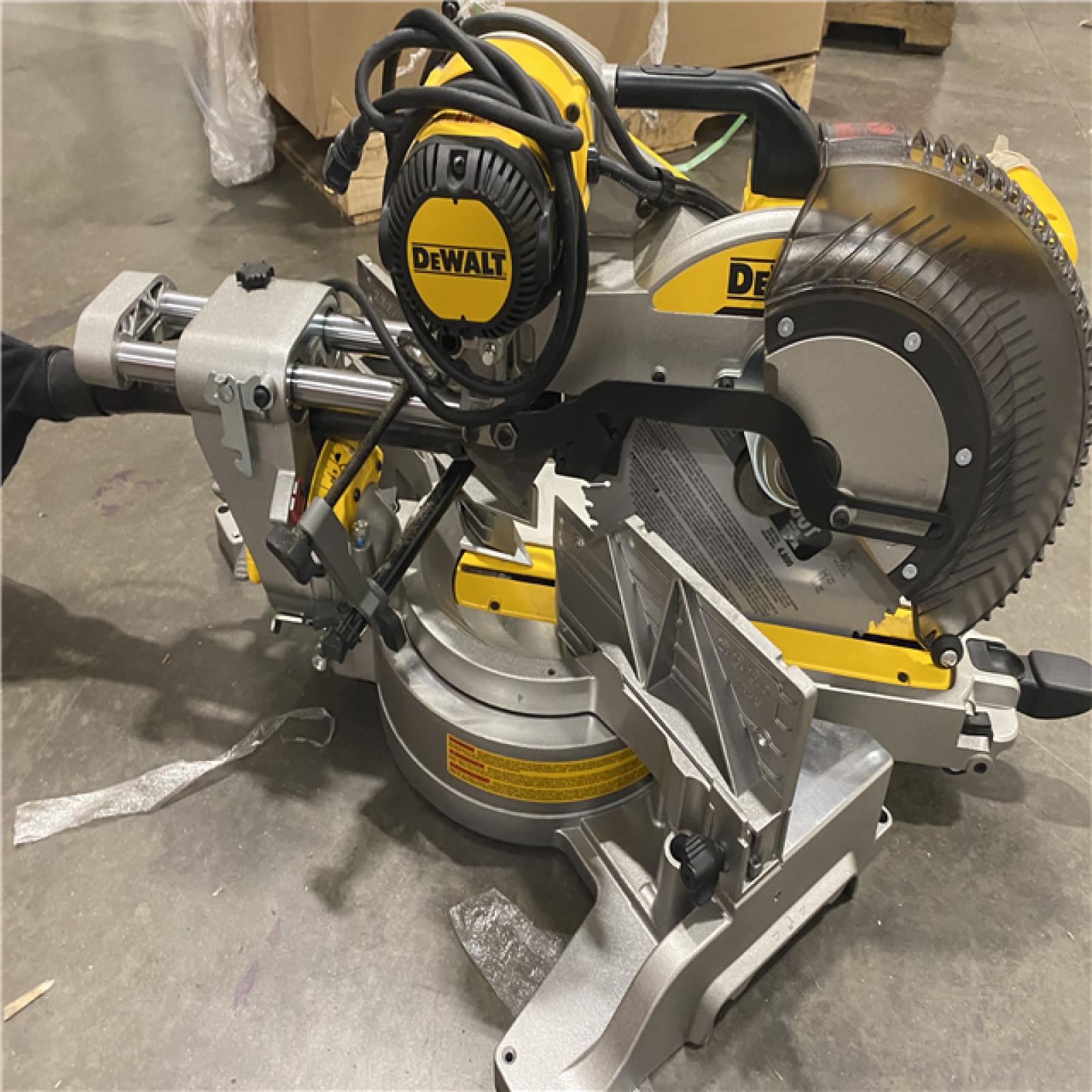As-Is- DEWALT 12 Double Bevel Sliding Compound Miter Saw