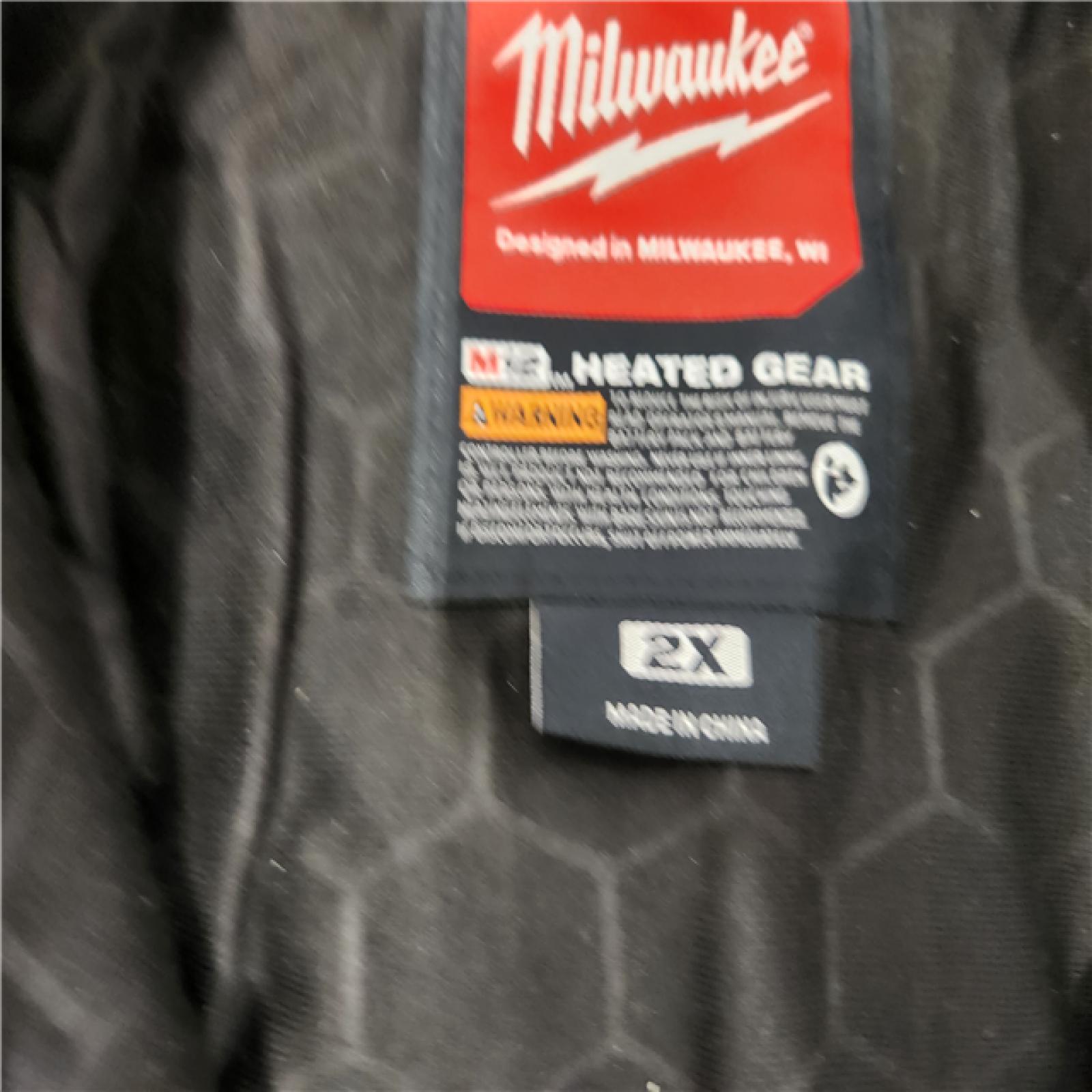 AS-IS- Milwaukee Men's 2X-Large 12-Volt Lithium-Ion Cordless Tough Shell Black Heated Jacket with