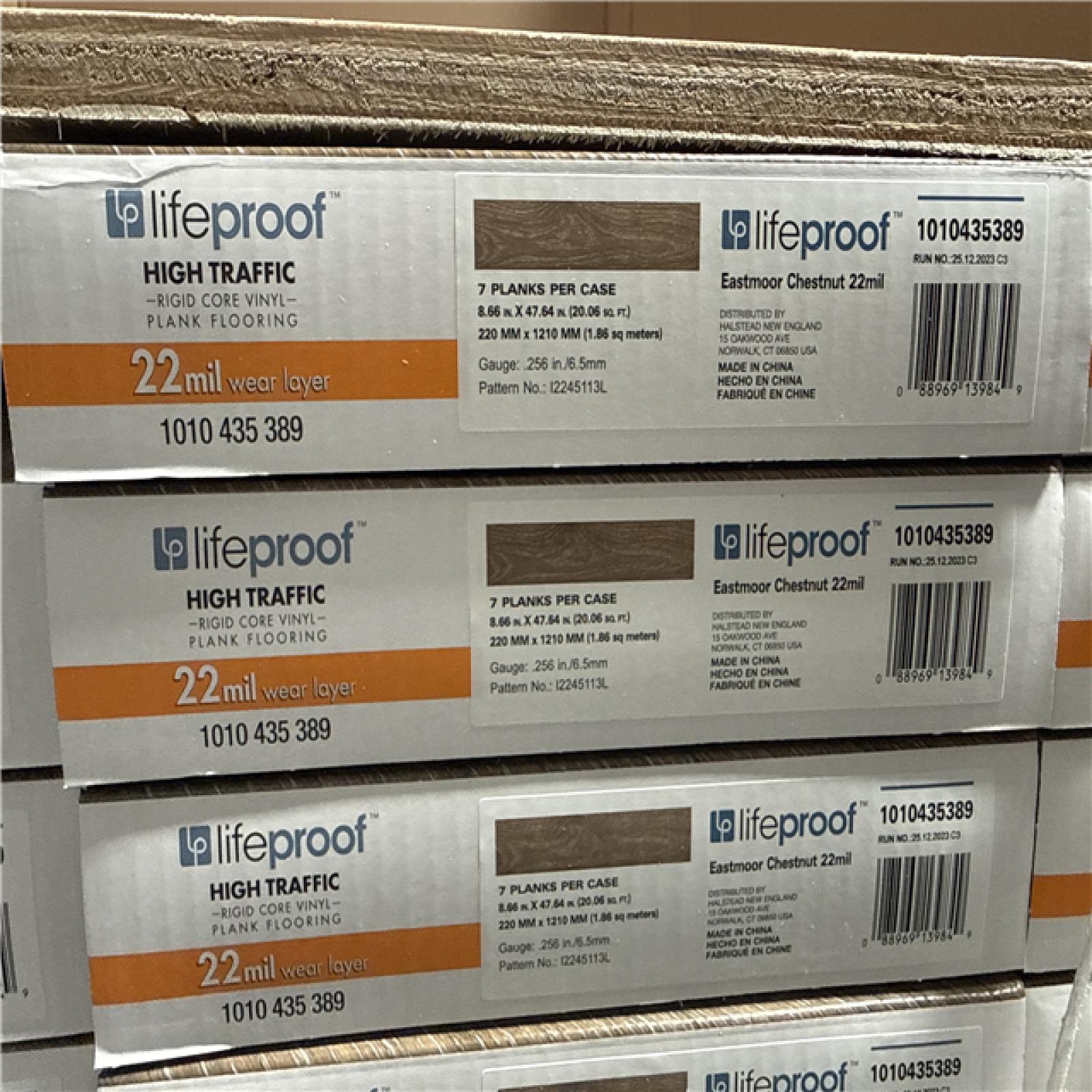 CALIFORNIA LIKE NEW LIFEPROOF VINYL PLANK HOME IMPROVEMENT PALLET