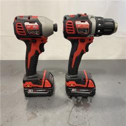 AS-IS - Milwaukee 18V Cordless Brushed 2-Tool Drill/Driver and Impact Driver Kit