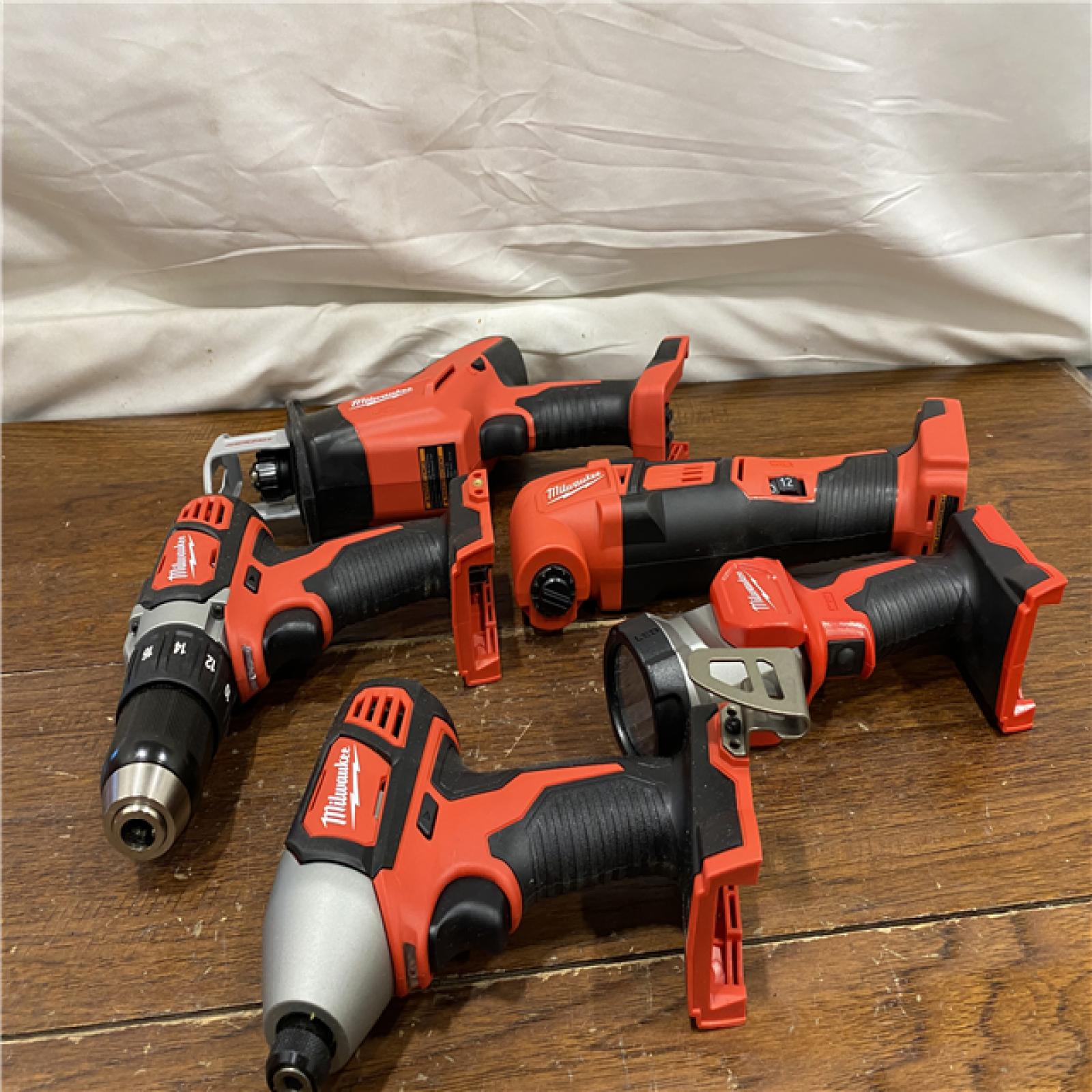 AS-IS M18 18V Lithium-Ion Cordless Combo Kit (5-Tool) with (2) Batteries, Charger and Tool Bag