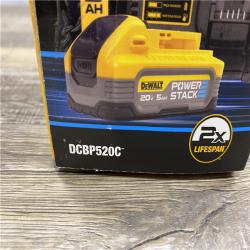 NEW - DEWALT 20V MAX XR POWERSTACK Lithium-Ion Battery Starter Kit with 5.0Ah Battery and Charger