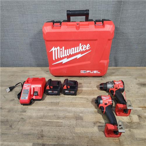 HOUSTON LOCATION - AS-IS (APPEARS LIKE NEW) MILWAUKEE FUEL 18V Lithium-Ion Brushless Cordless Hammer Drill and Impact Driver Combo Kit