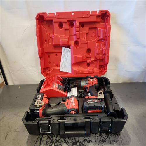 AS-IS- Milwaukee FUEL 18V Lithium-Ion Brushless Cordless Hammer Drill and Impact Driver Combo Kit