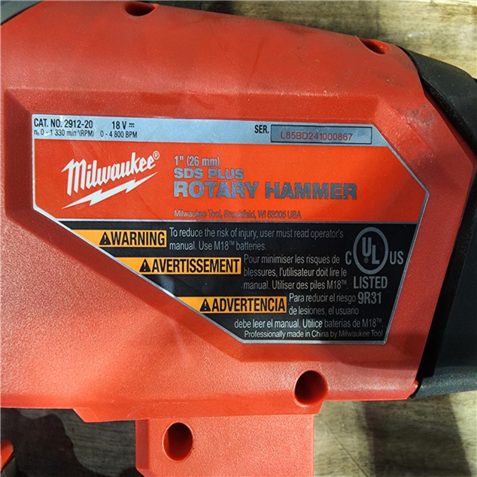 HOUSTON LOCATION - AS-IS M18 FUEL 18V Lithium-Ion Brushless Cordless 1 in. SDS-Plus Rotary Hammer (Tool-Only)